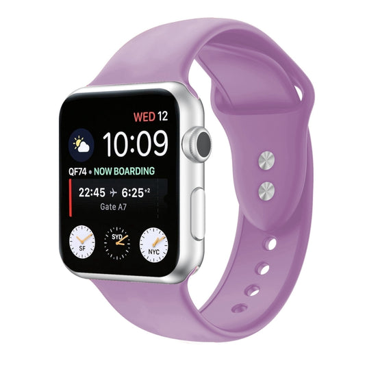 Double Nail Silicone Strap Watch Band For Apple Watch Ultra 49mm&Watch Ultra 2 49mm / Series 9&8&7 45mm / SE 3&SE 2&6&SE&5&4 44mm / 3&2&1 42mm(Lavender) by buy2fix