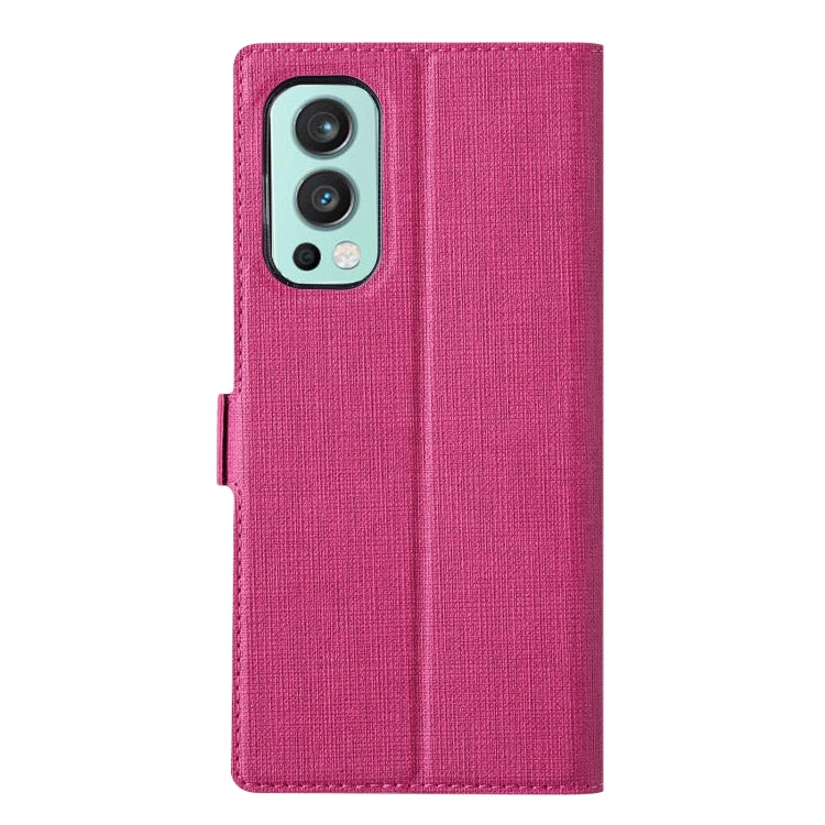 ViLi K Series Shockproof TPU + PU Leather Magnetic Buckle Horizontal Flip Case with Card Slots & Wallet & Holder For OnePlus Nord 2 5G(Rose Red) - OnePlus Cases by ViLi | Online Shopping UK | buy2fix