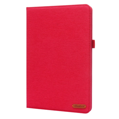 For Xiaomi Pad 5 / 5 Pro Horizontal Flip TPU + Fabric PU Leather Protective Case with Name Card Clip(Red) by buy2fix
