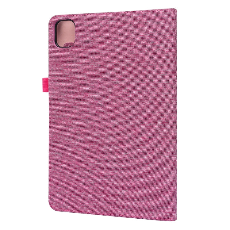 For Xiaomi Pad 5 / 5 Pro Horizontal Flip TPU + Fabric PU Leather Protective Case with Name Card Clip(Rose Red) by buy2fix
