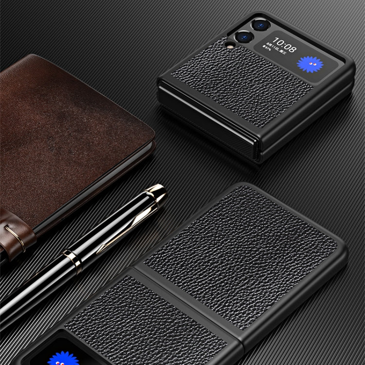 For Samsung Galaxy Z Flip3 5G Lychee Texture All Inclusive Shockproof Protective Case(Green) by buy2fix