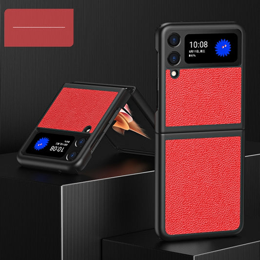 For Samsung Galaxy Z Flip3 5G Cross Texture All Inclusive Shockproof Protective Case(Red) by buy2fix