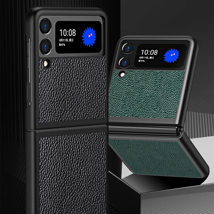 For Samsung Galaxy Z Flip3 5G Cross Texture All Inclusive Shockproof Protective Case(Blue) by buy2fix