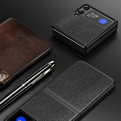 For Samsung Galaxy Z Flip3 5G Cross Texture All Inclusive Shockproof Protective Case(Blue) by buy2fix