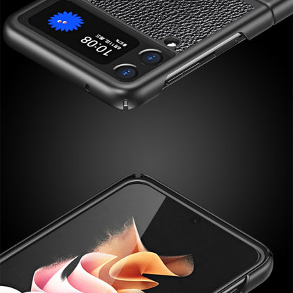 For Samsung Galaxy Z Flip3 5G Cross Texture All Inclusive Shockproof Protective Case(Red) by buy2fix