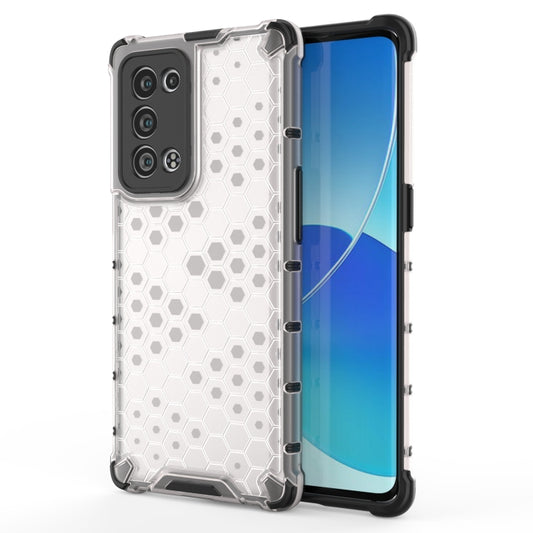 For OPPO Reno6 Pro+ 5G Shockproof Honeycomb PC + TPU Protective Case(White) by buy2fix