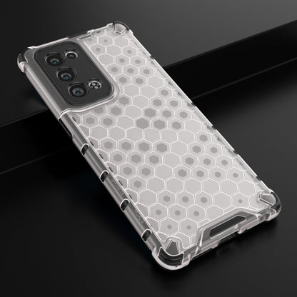 For OPPO Reno6 Pro+ 5G Shockproof Honeycomb PC + TPU Protective Case(White) by buy2fix