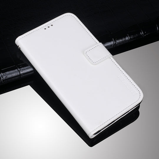 For Samsung Galaxy A52s 5G idewei Crazy Horse Texture Horizontal Flip Leather Case with Holder & Card Slots & Wallet(White)