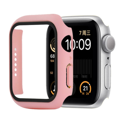 Shockproof PC+Tempered Glass Protective Case with Packed Carton For Apple Watch Series 6 / 5 / 4 / Watch SE 44mm(Red Pink) by buy2fix