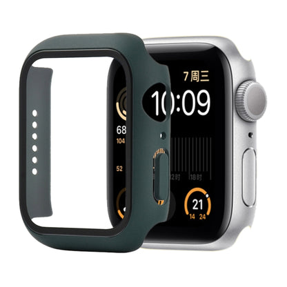 Shockproof PC+Tempered Glass Protective Case with Packed Carton For Apple Watch Series 6 / 5 / 4 / Watch SE 44mm(Dark Green) by buy2fix