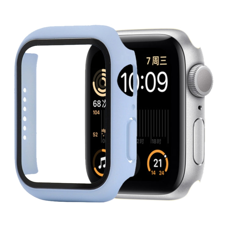 Shockproof PC+Tempered Glass Protective Case with Packed Carton For Apple Watch Series 6 / 5 / 4 / Watch SE 44mm(Ice Sea Blue) by buy2fix
