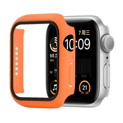 Shockproof PC+Tempered Glass Protective Case with Packed Carton For Apple Watch Series 6 / 5 / 4 / Watch SE 44mm(Orange) by buy2fix