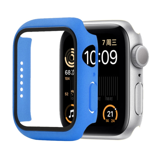 Shockproof PC+Tempered Glass Protective Case with Packed Carton For Apple Watch Series 6 / 5 / 4 / Watch SE 44mm(Blue) by buy2fix