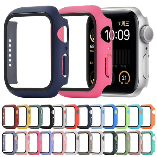 Shockproof PC+Tempered Glass Protective Case with Packed Carton For Apple Watch Series 6 / 5 / 4 / Watch SE 44mm(Lavender) by buy2fix