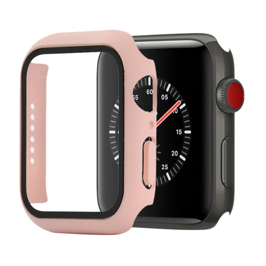 Shockproof PC+Tempered Glass Protective Case with Packed Carton For Apple Watch Series 3 & 2 & 1 42mm(Pink) by buy2fix