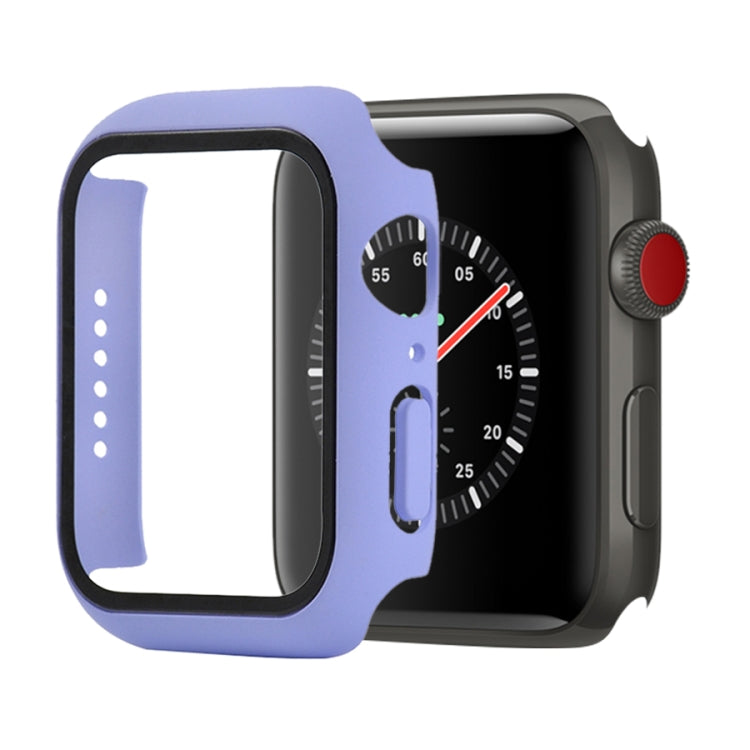Shockproof PC+Tempered Glass Protective Case with Packed Carton For Apple Watch Series 3 & 2 & 1 42mm(Light Purple) by buy2fix