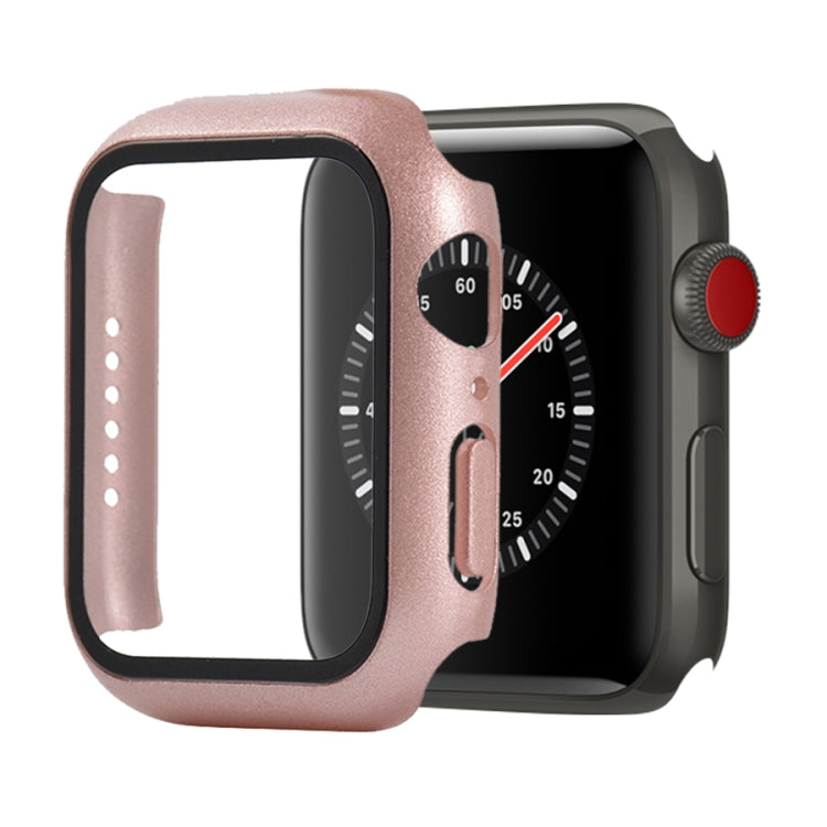 Shockproof PC+Tempered Glass Protective Case with Packed Carton For Apple Watch Series 3 & 2 & 1 42mm(Rose Gold) by buy2fix