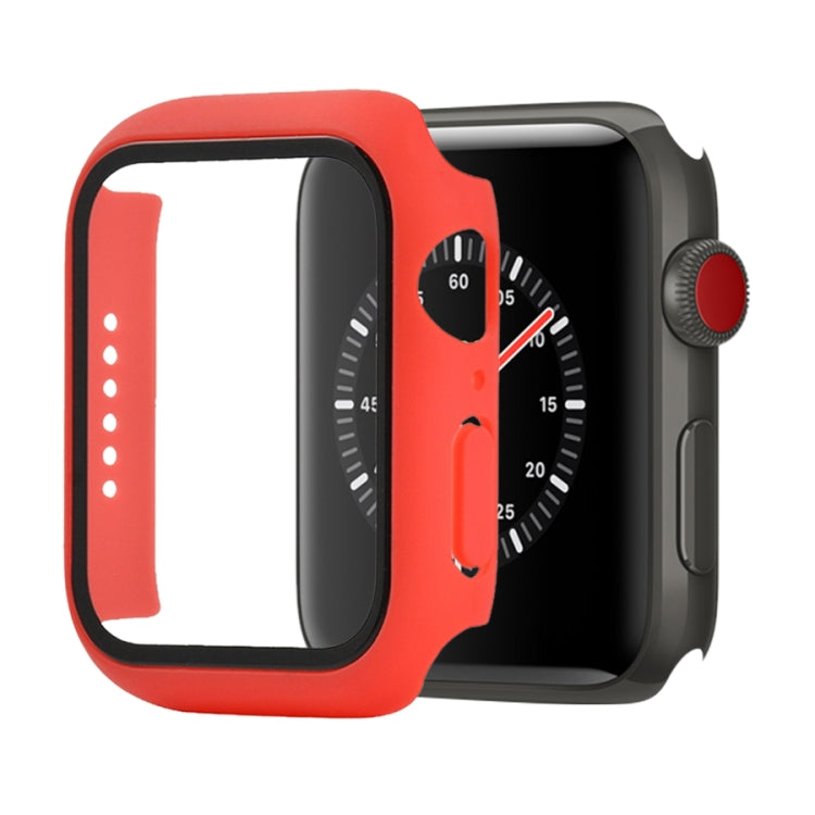 Shockproof PC+Tempered Glass Protective Case with Packed Carton For Apple Watch Series 3 & 2 & 1 42mm(Red) by buy2fix