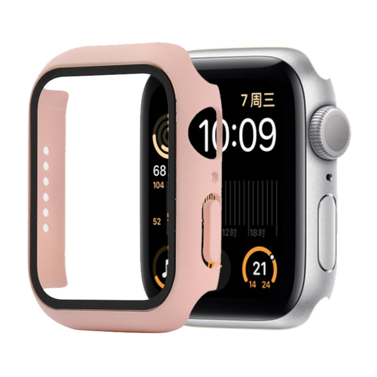 Shockproof PC+Tempered Glass Protective Case with Packed Carton For Apple Watch Series 6 / 5 / 4 / Watch SE 40mm(Pink) by buy2fix