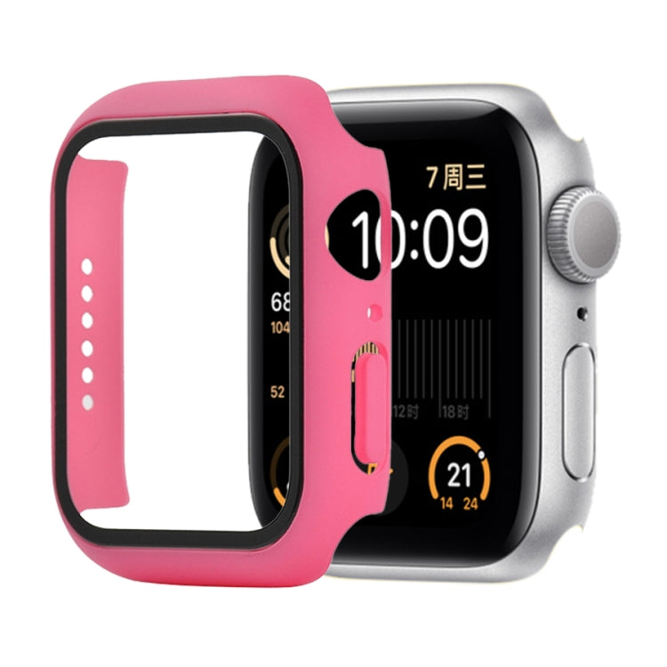 Shockproof PC+Tempered Glass Protective Case with Packed Carton For Apple Watch Series 6 / 5 / 4 / Watch SE 40mm(Rose Red) by buy2fix