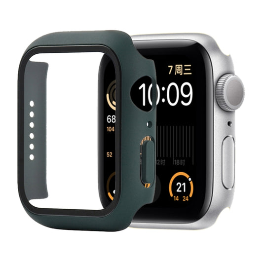 Shockproof PC+Tempered Glass Protective Case with Packed Carton For Apple Watch Series 6 / 5 / 4 / Watch SE 40mm(Dark Green) by buy2fix