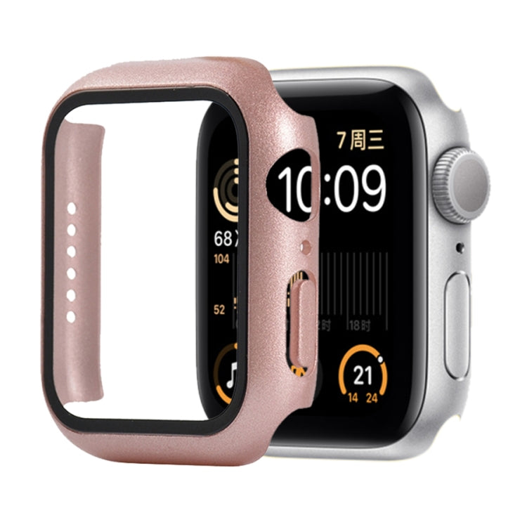 Shockproof PC+Tempered Glass Protective Case with Packed Carton For Apple Watch Series 6 / 5 / 4 / Watch SE 40mm(Rose Gold) by buy2fix