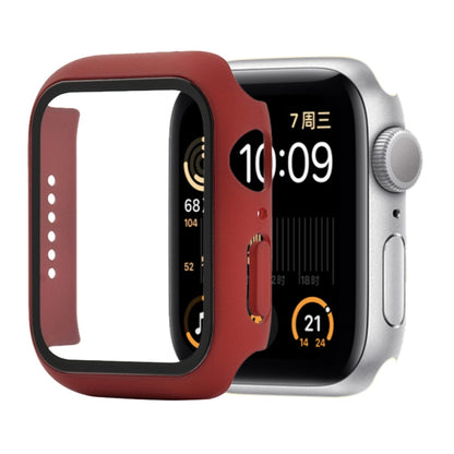 Shockproof PC+Tempered Glass Protective Case with Packed Carton For Apple Watch Series 6 / 5 / 4 / Watch SE 40mm(Red Wine) by buy2fix