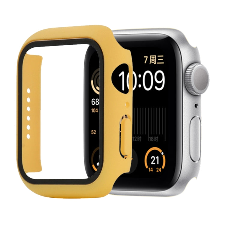 Shockproof PC+Tempered Glass Protective Case with Packed Carton For Apple Watch Series 6 / 5 / 4 / Watch SE 40mm(Yellow) by buy2fix