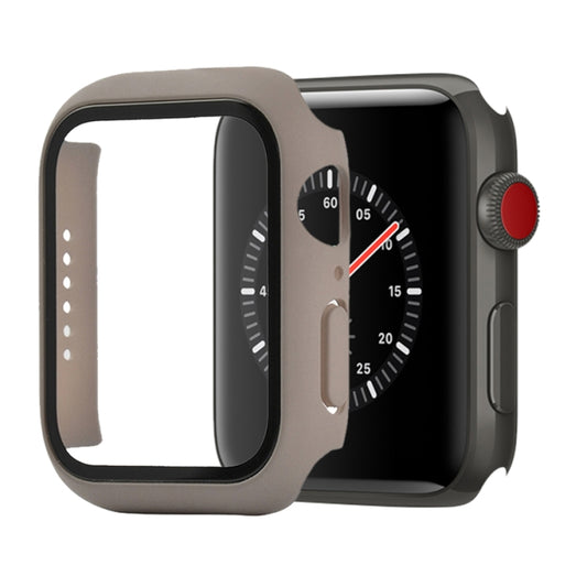 Shockproof PC+Tempered Glass Protective Case with Packed Carton For Apple Watch Series 3 & 2 & 1 38mm(Khaki) by buy2fix