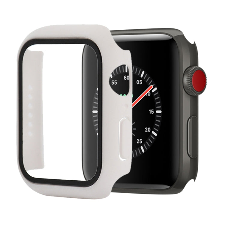 Shockproof PC+Tempered Glass Protective Case with Packed Carton For Apple Watch Series 3 & 2 & 1 38mm(White) by buy2fix