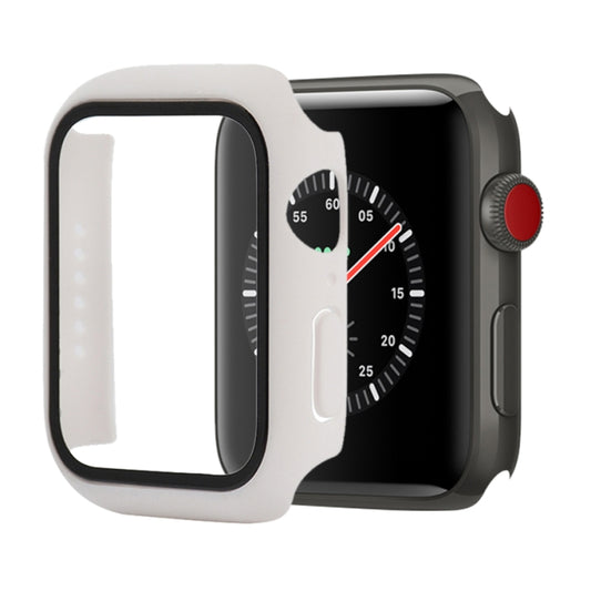 Shockproof PC+Tempered Glass Protective Case with Packed Carton For Apple Watch Series 3 & 2 & 1 38mm(White) by buy2fix
