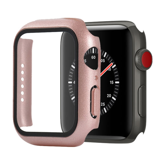 Shockproof PC+Tempered Glass Protective Case with Packed Carton For Apple Watch Series 3 & 2 & 1 38mm(Rose Gold) by buy2fix