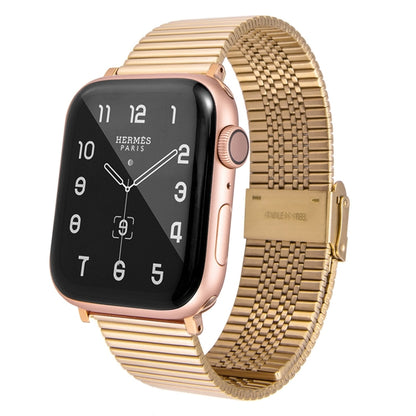 Multi-baht Steel Watch Band For Apple Watch Series 9&8&7 41mm / SE 3&SE 2&6&SE&5&4 40mm / 3&2&1 38mm(Gold) by buy2fix