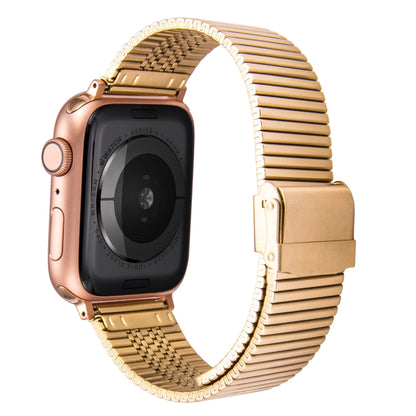 Multi-baht Steel Watch Band For Apple Watch Series 9&8&7 41mm / SE 3&SE 2&6&SE&5&4 40mm / 3&2&1 38mm(Gold) by buy2fix