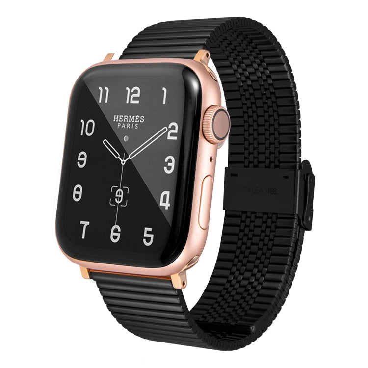 Multi-baht Steel Watch Band For Apple Watch Series 9&8&7 41mm / SE 3&SE 2&6&SE&5&4 40mm / 3&2&1 38mm(Black) by buy2fix