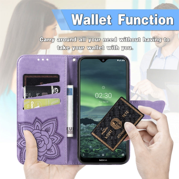 Butterfly Love Flowers Embossed Horizontal Flip Leather Case with Holder & Card Slots & Wallet & Lanyard For Motorola Edge 20 Pro(Light Purple) by buy2fix