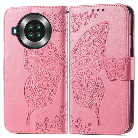Butterfly Love Flowers Embossed Horizontal Flip Leather Case with Holder & Card Slots & Wallet & Lanyard For CUBOT Note 20(Pink) - More Brand by buy2fix | Online Shopping UK | buy2fix