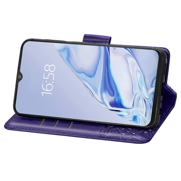 Butterfly Love Flowers Embossed Horizontal Flip Leather Case with Holder & Card Slots & Wallet & Lanyard For CUBOT Note 20(Dark Purple) by buy2fix