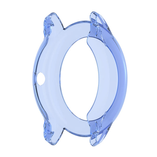 For Xiaomi IMILAB KW66 / YAMAY SW022 Half Coverage Hollowed TPU Protective Case(Transparent Blue) - Watch Cases by buy2fix | Online Shopping UK | buy2fix