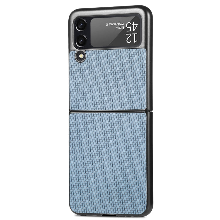 For Samsung Galaxy Z Flip3 5G Cross Pattern Slim PC Protective Case(Blue) by buy2fix