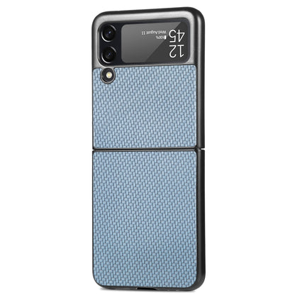 For Samsung Galaxy Z Flip3 5G Cross Pattern Slim PC Protective Case(Blue) by buy2fix