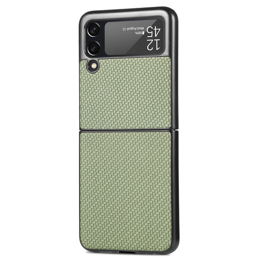 For Samsung Galaxy Z Flip3 5G Cross Pattern Slim PC Protective Case(Green) by buy2fix
