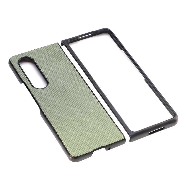 For Samsung Galaxy Z Fold3 5G Cross Pattern Slim PC Protective Case(Green) by buy2fix