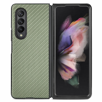 For Samsung Galaxy Z Fold3 5G Cross Pattern Slim PC Protective Case(Green) by buy2fix