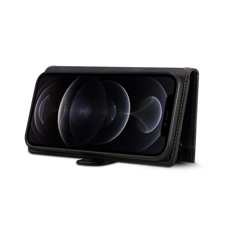 For iPhone 12 mini Retro Frosted Horizontal Flip Leather Case with Holder & Card Slot & Wallet & Zipper Pocket & Lanyard (Black) - iPhone 12 mini Cases by buy2fix | Online Shopping UK | buy2fix