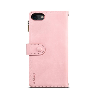 Retro Frosted Horizontal Flip Leather Case with Holder & Card Slot & Wallet & Zipper Pocket & Lanyard For iPhone 6 & 6s(Rose Gold) - More iPhone Cases by buy2fix | Online Shopping UK | buy2fix