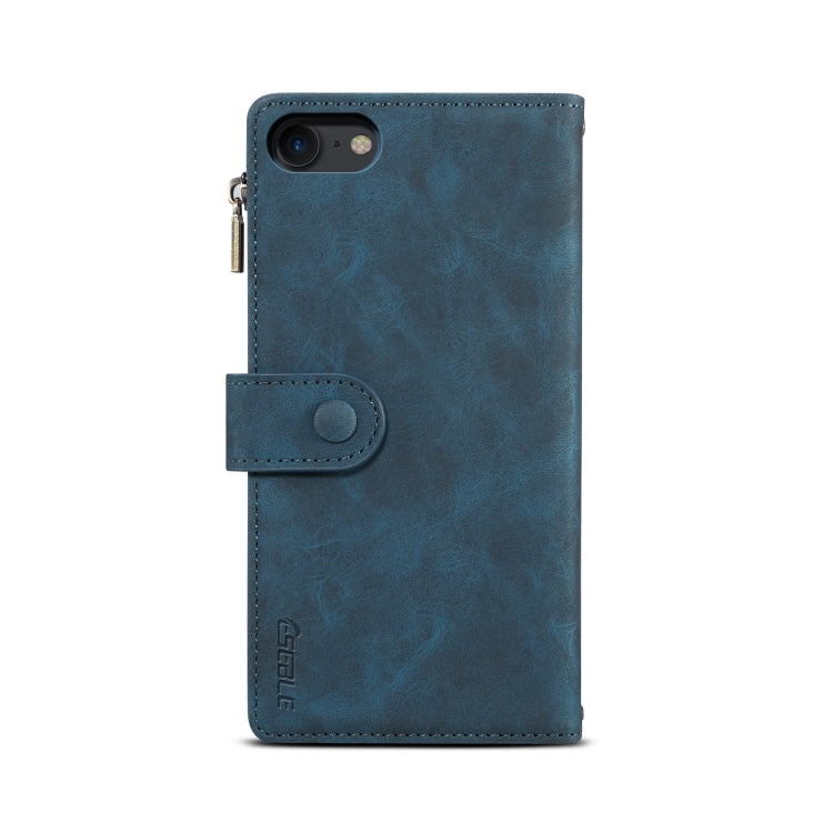 Retro Frosted Horizontal Flip Leather Case with Holder & Card Slot & Wallet & Zipper Pocket & Lanyard For iPhone 6 & 6s(Deep Green) - More iPhone Cases by buy2fix | Online Shopping UK | buy2fix