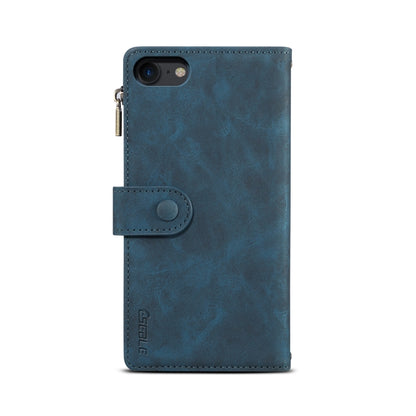 Retro Frosted Horizontal Flip Leather Case with Holder & Card Slot & Wallet & Zipper Pocket & Lanyard For iPhone 6 & 6s(Deep Green) - More iPhone Cases by buy2fix | Online Shopping UK | buy2fix