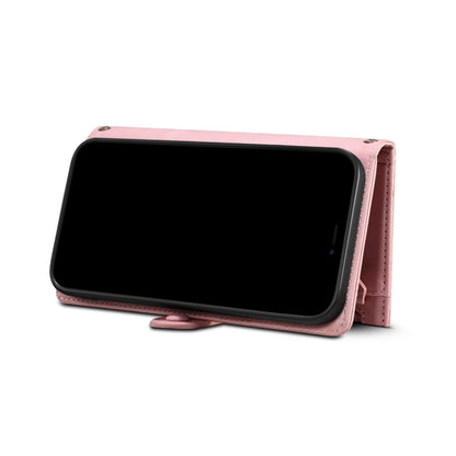 Retro Frosted Horizontal Flip Leather Case with Holder & Card Slot & Wallet & Zipper Pocket & Lanyard For iPhone 8 Plus & 7 Plus(Rose Gold) - More iPhone Cases by buy2fix | Online Shopping UK | buy2fix