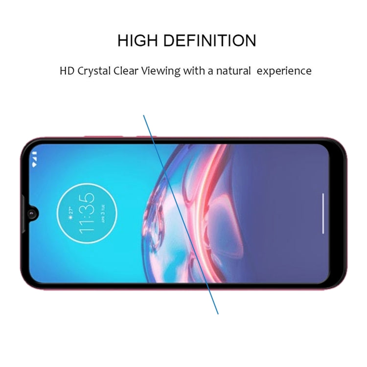 For Motorola Moto E6i Full Glue Full Cover Screen Protector Tempered Glass Film by buy2fix